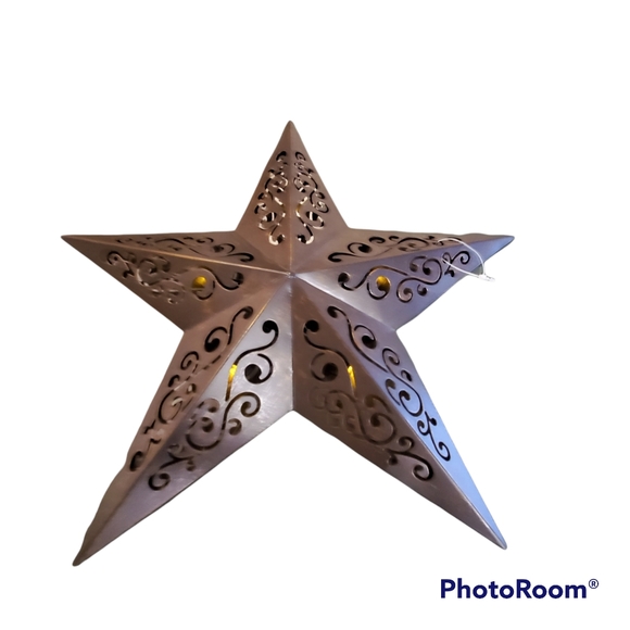 Decor Primitive Farmhouse Star Battery Operated Hanging Sign New Without tag - Picture 7 of 9
